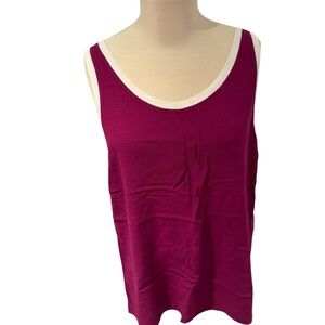 SANDRO Fuchsia and Cream Tank Top Blouse - size 3
